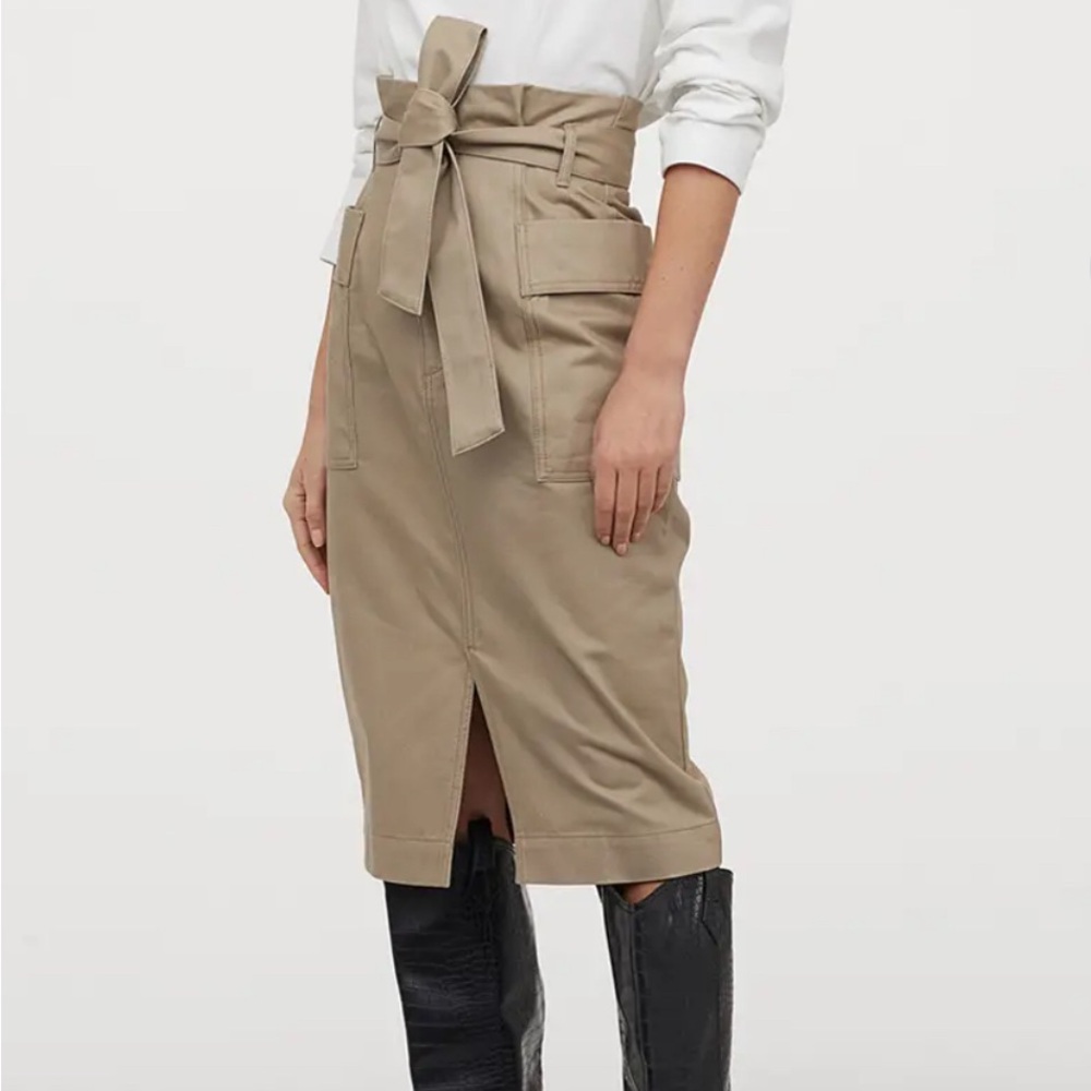 H&M PAPERBAG STRAIGHT SKIRT